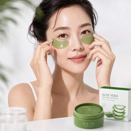 Parches aloe vera mujer ojos hidratación